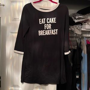 Kate Spade “eat cake for breakfast” night gown
